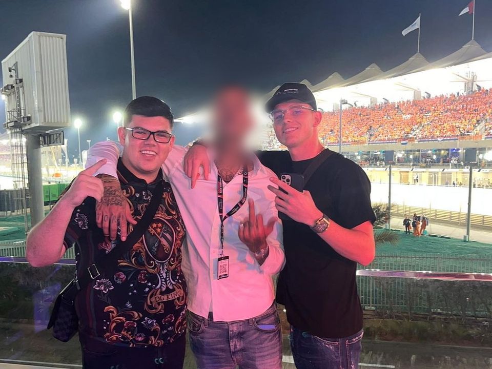 Nathan 'Biggie' Little (left) with Lee Byrne (right)