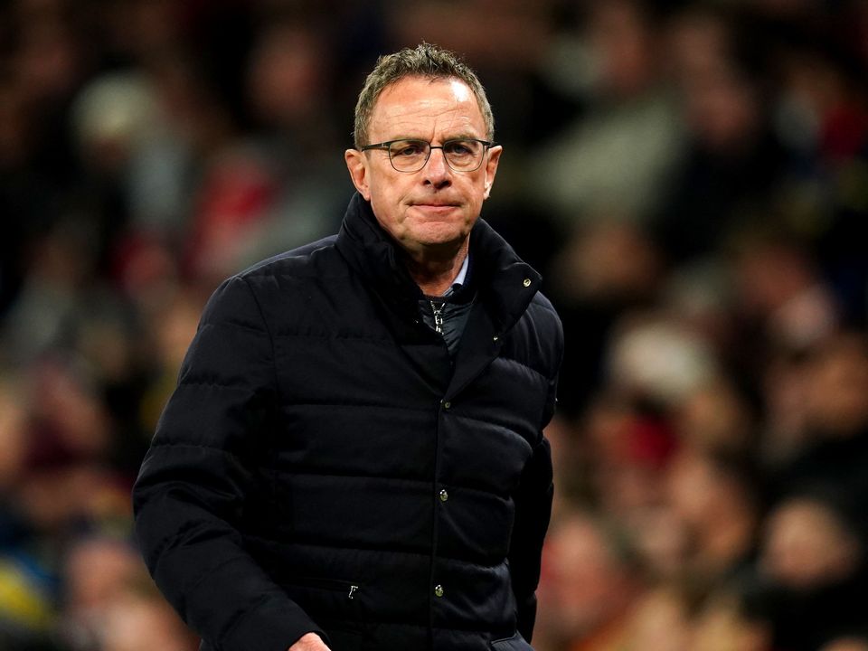 Ralf Rangnick claimed he told Manchester United to sign a striker in January but was told ‘no’ (Martin Rickett/PA)