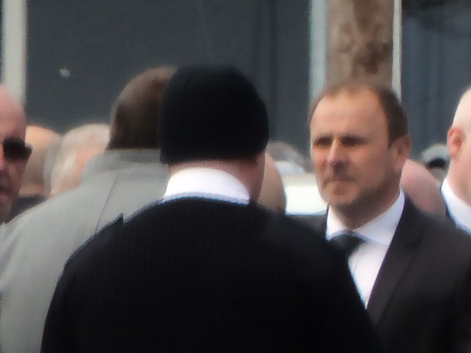 Winston 'Winkie' Irvine at the funeral