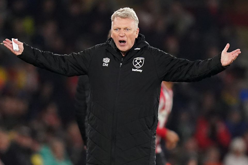 David Moyes will hope to rally his West Ham side (Adam Davy/PA)