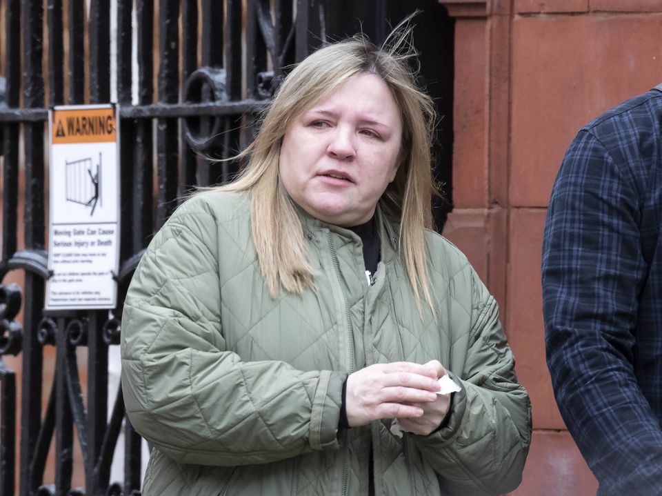 Andrea Lacken, sister of Darren Lacken, leaves Dublin District Coroner's Court earlier today after giving evidence at the inquest into the death of her brother. Photo: Colin Keegan, Collins Dublin