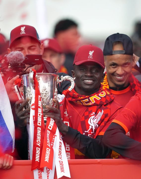 Sadio Mane is joining Bayern Munich in a £35.1m deal after a season in which the Reds won two cups and were Champions League runners-up (Martin Rickett/PA)