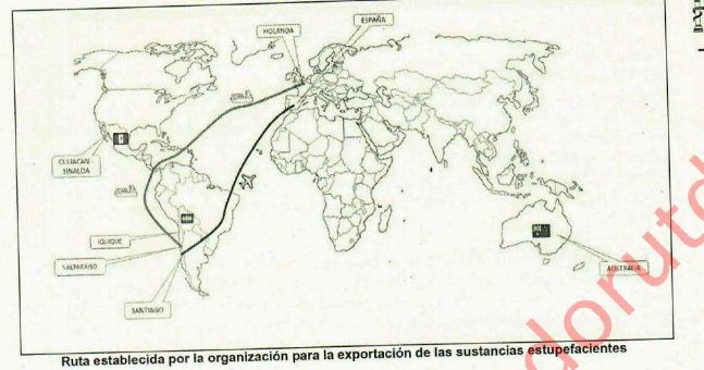 Map of drug routes of Irish Sinaloans