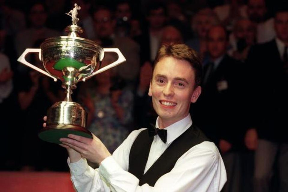 Ken Doherty pictured after winning the 1997 World Snooker Championship