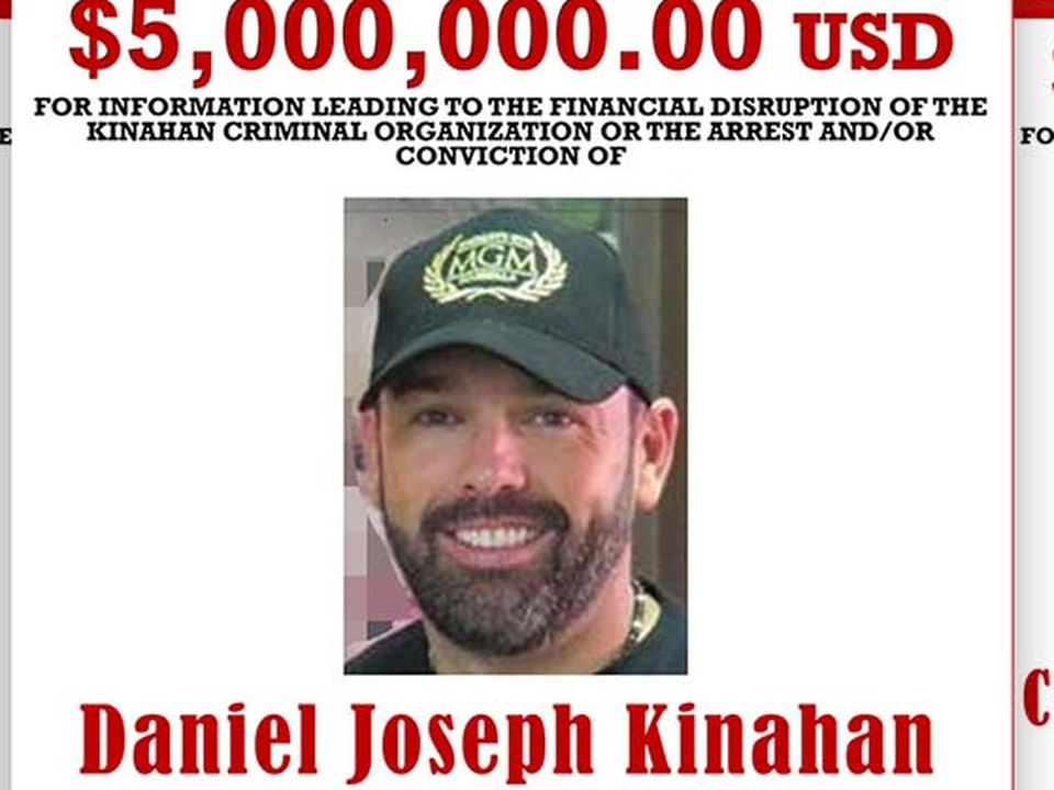 U.S. authorities issued wanted posters for members of the Kinahan family. 