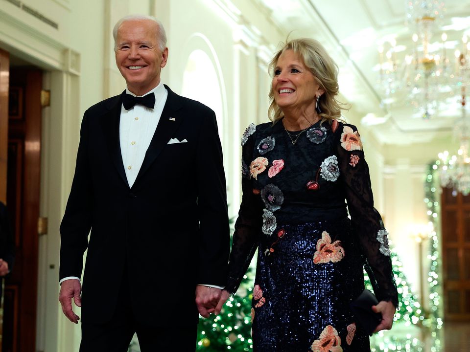President Joe Biden and First Lady Jill Biden arrive for a reception for the 2022 Kennedy Centre honorees at the White House earlier this week. Photo: Kevin Dietsch / Getty Images