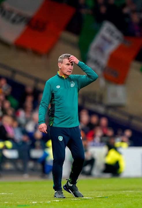 Republic of Ireland manager Stephen Kenny during the UEFA Nations League Group E Match at Hampden Park, Glasgow.  PA Photo. 