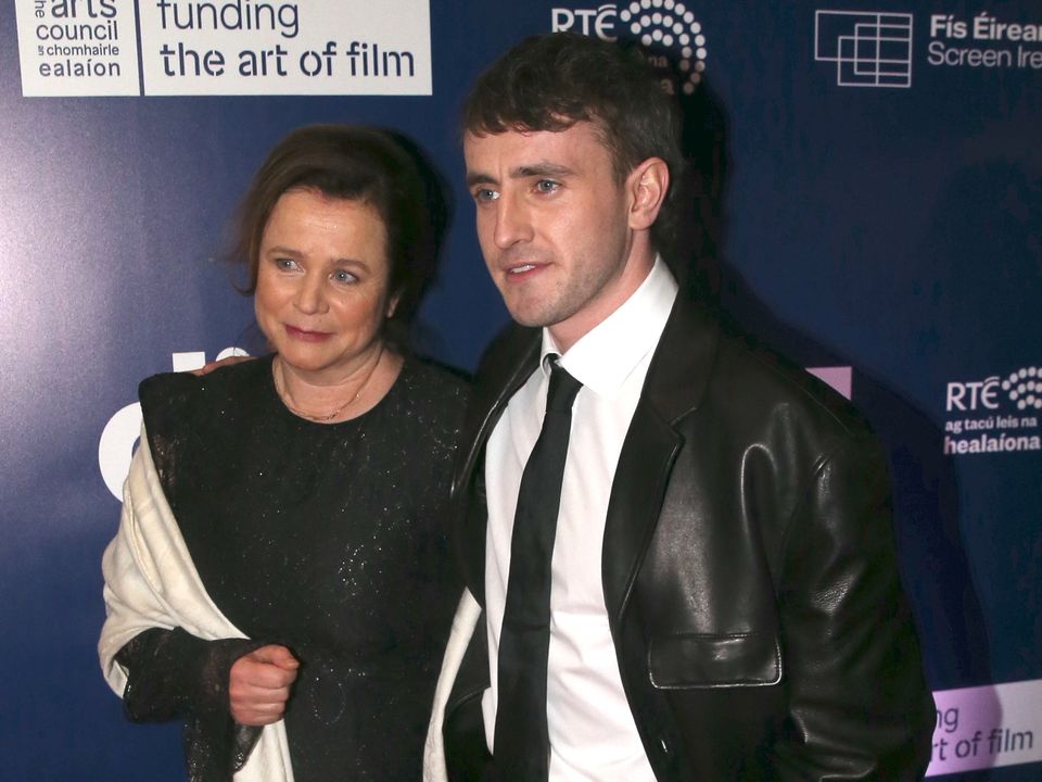 Emily Watson with Paul Mescal arriving for God’s Creatures, kicking off the Dublin International Film Festival at the Light House Cinema in Dublin. Photo: Collins
