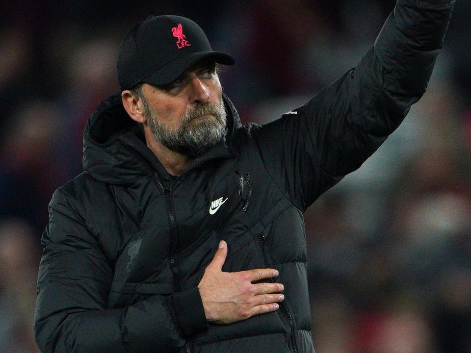 Liverpool manager Jurgen Klopp saw his side held to a draw by Tottenham (Peter Byrne/PA)