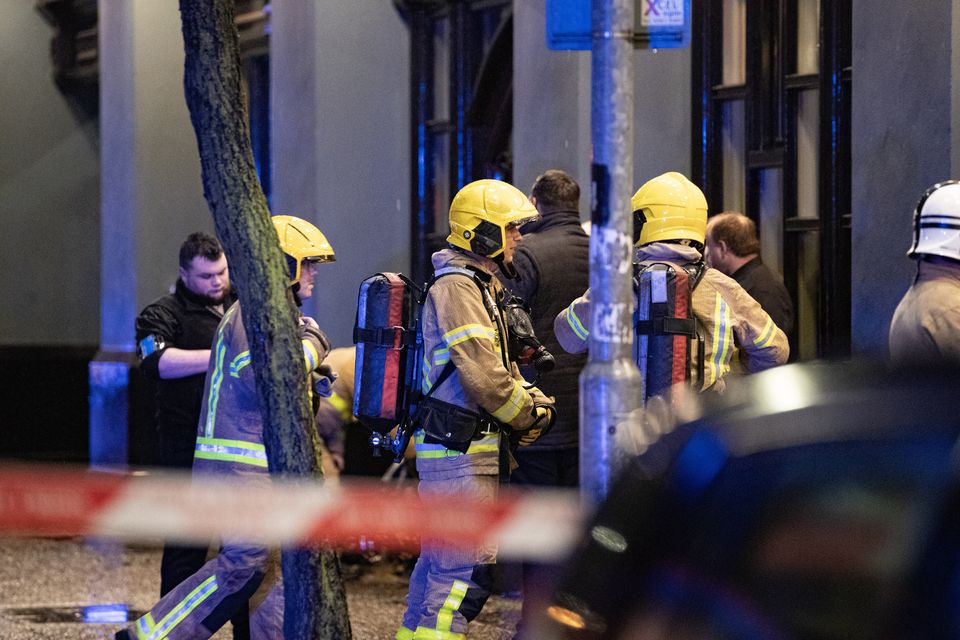 Firefighters battle blaze in Belfast City Centre on March 12th, 2023 (Photo by Kevin Scott for Belfast Telegraph)