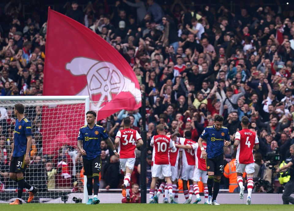 Manchester United were beaten 3-1 at Arsenal (John Walton/PA)