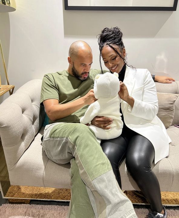 Darren Randolph, Alexandra Burke and their 5 month old baby.