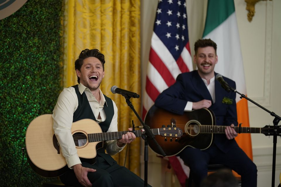 Niall Horan performs during a St Patrick’s Day Celebration reception (Niall Carson/PA)