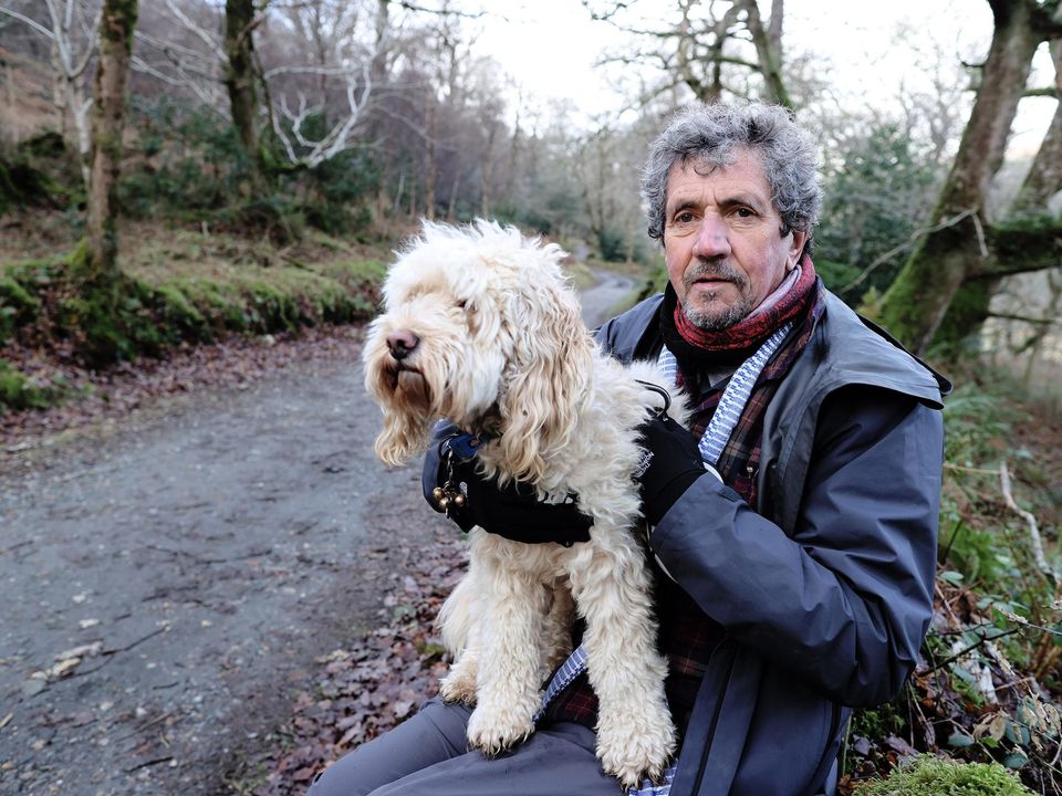 Charlie Bird and his dog Tiger in training in January for tomorrow’s charity fund-raiser. Photo: Maxwells