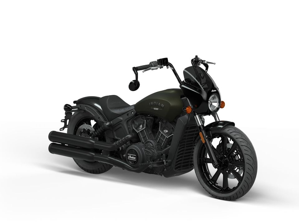 The Scout Rogue features a small-yet-effective fairing, a cool seat and a set of mini ape handlebars