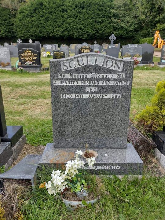 Leo Scullion’s grave in Carnmoney cemetery