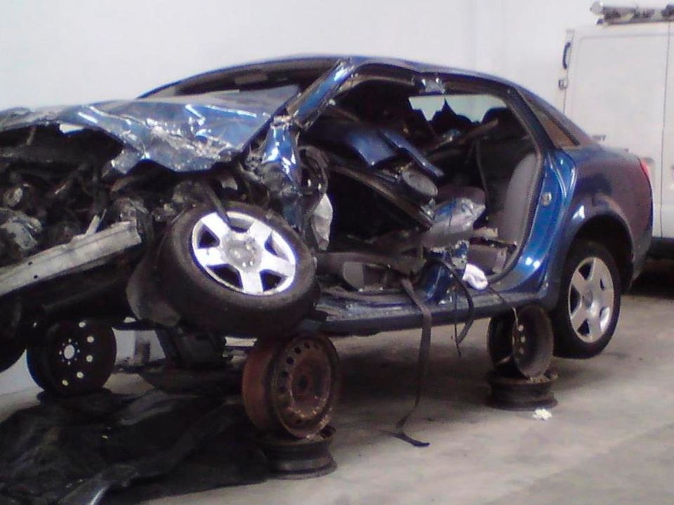 The family car after the crash