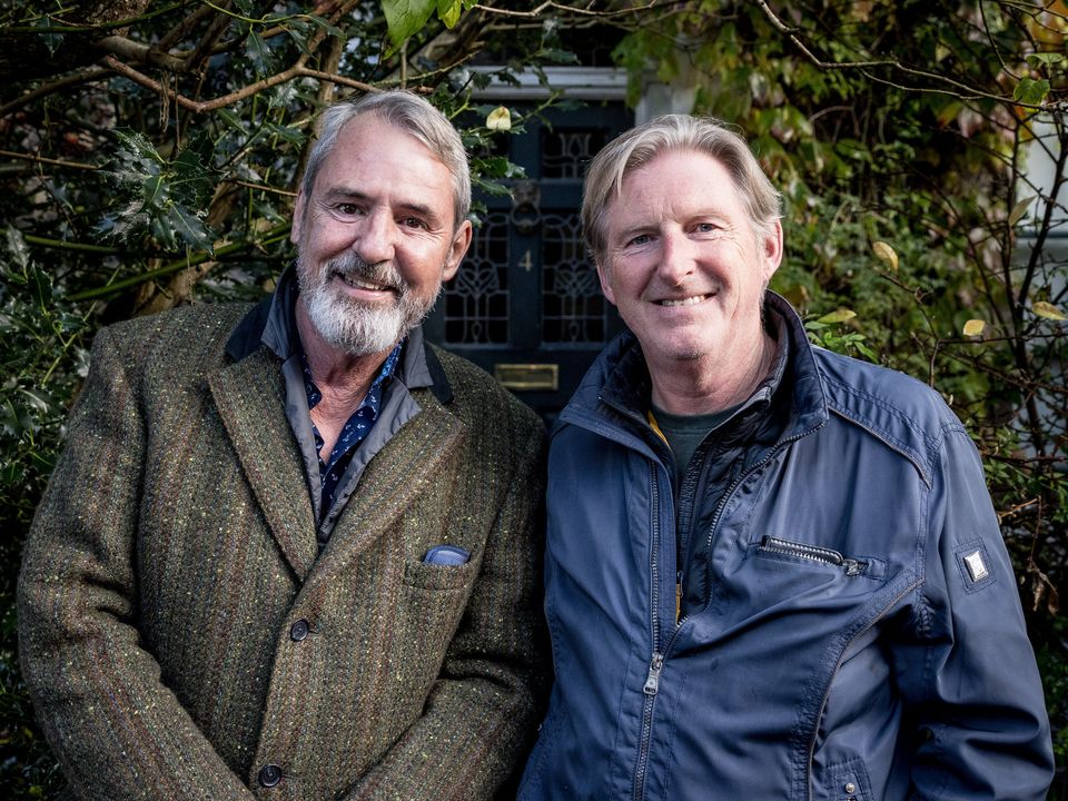 Neil Morrissey (left) and Adrian Dunbar (right) on DNA Journey