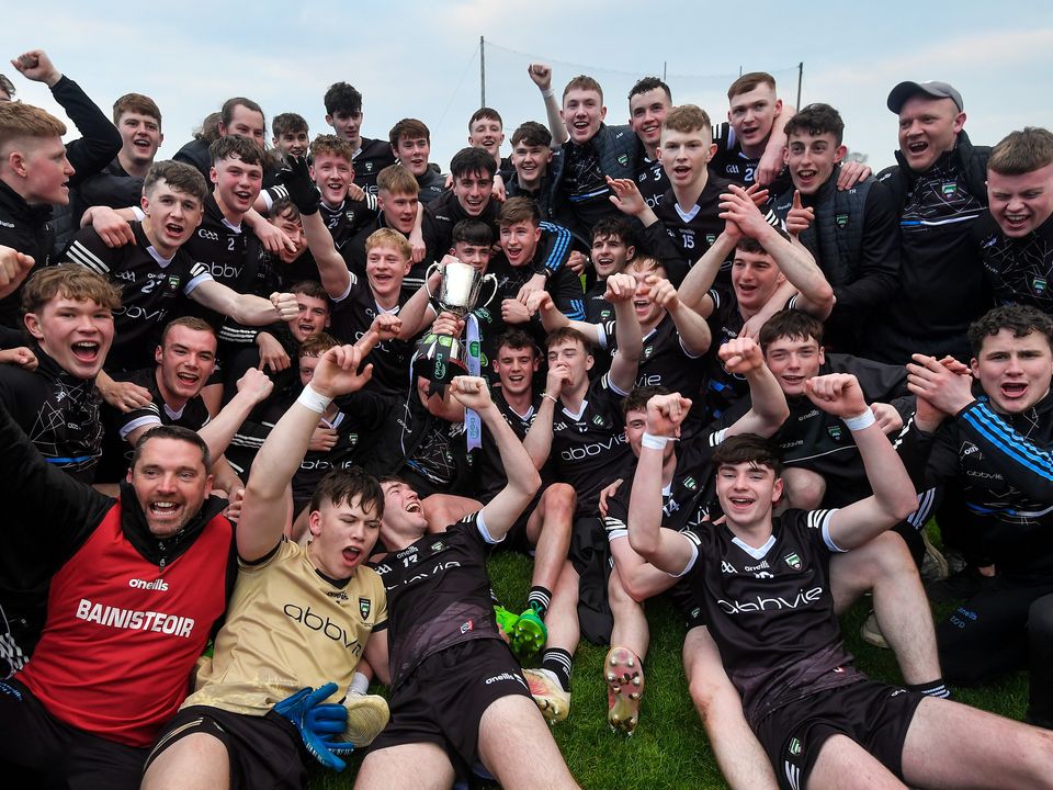 The Sligo team celebrate their EirGrid Connacht Football U-20 Championship Final victory over Galway. Photo: Ray Ryan/Sportsfile
