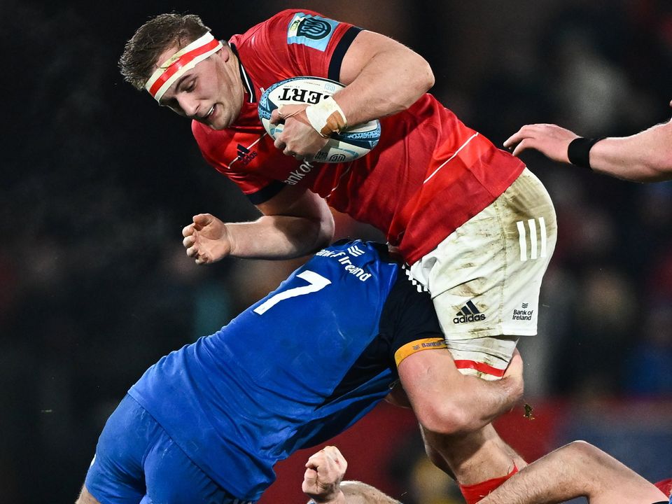 Gavin Coombes of Munster and Scott Penny of Leinster will be looking to impress Ireland boss Andy Farrell. Photo: Sportsfile