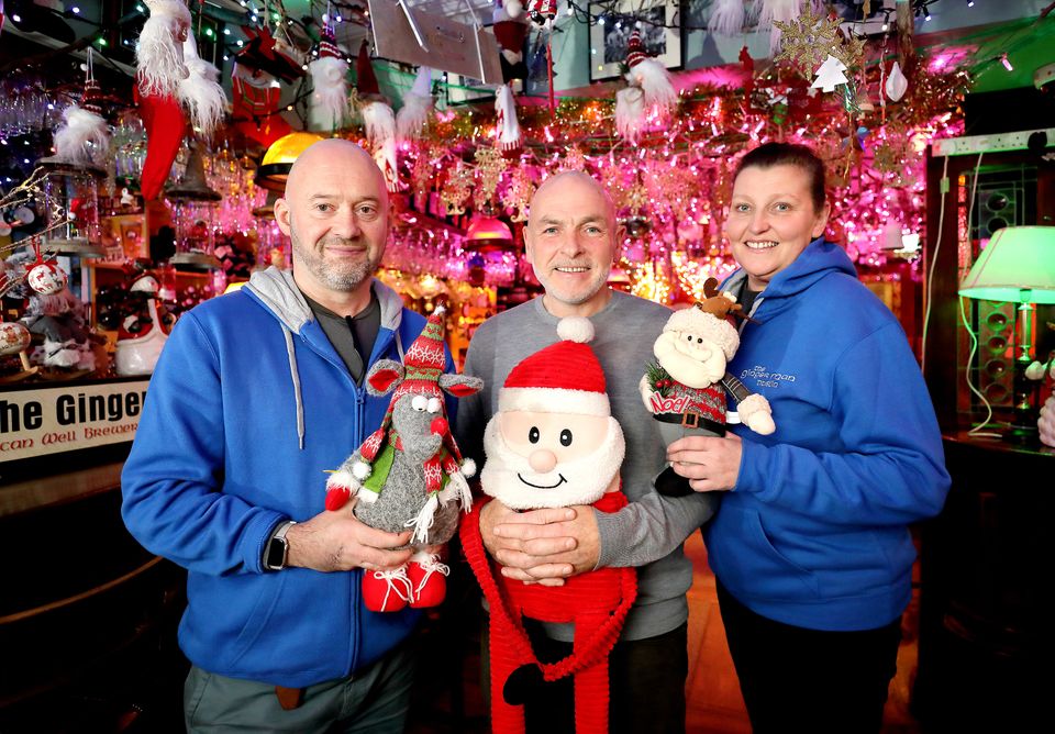 STAFF: Stephen Mooney, owner of the Ginger Man pub, with managers Richard Kennedy and Michelle Ryan