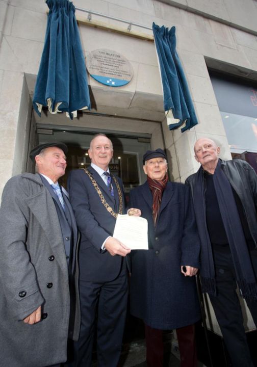 Pete Brennan with Gay Byrne and the late Paddy Murray
