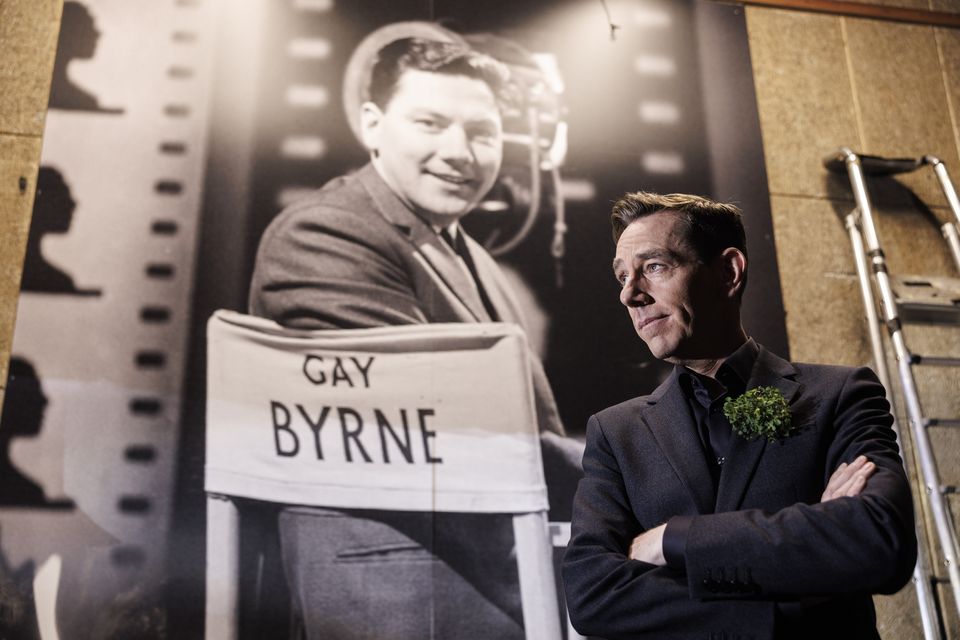 Ryan Tubridy is pictured on set ahead of the RTÉ One The Late Late Show St Patrick's Day Special. Picture: Andres Poveda
