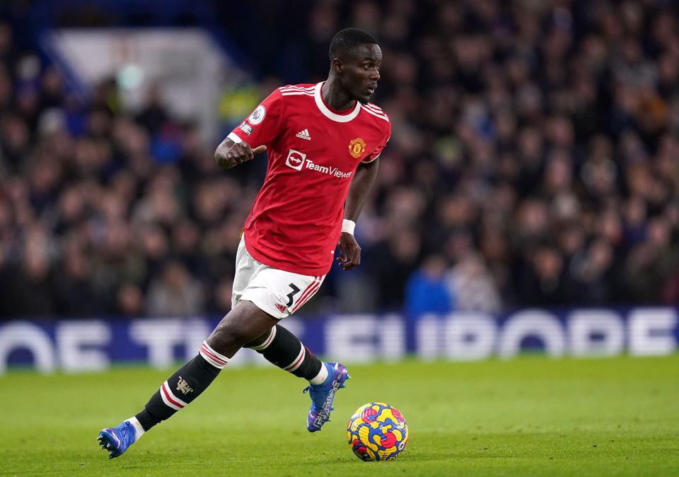 Eric Bailly is frustrated at Old Trafford (Adam Davy/PA)