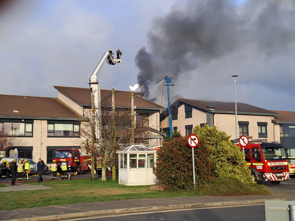 The fire at Wexford General Hospital. 
