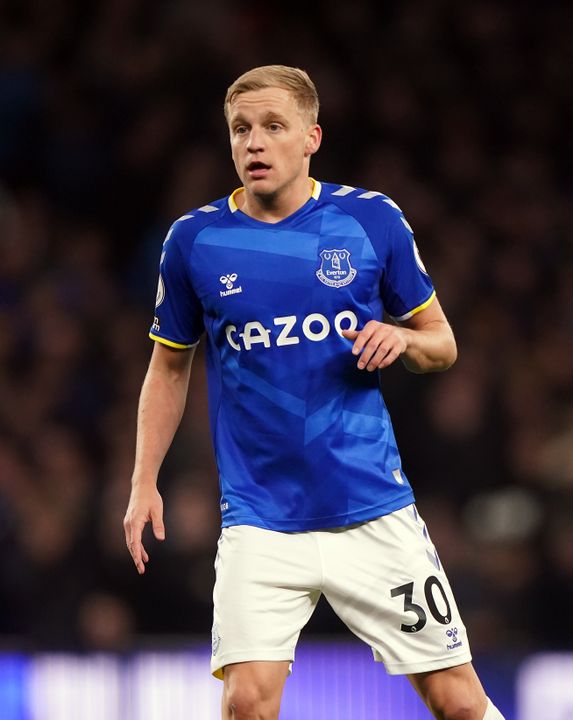 Donny Van De Beek is on loan at Everton (Adam Davy/PA)