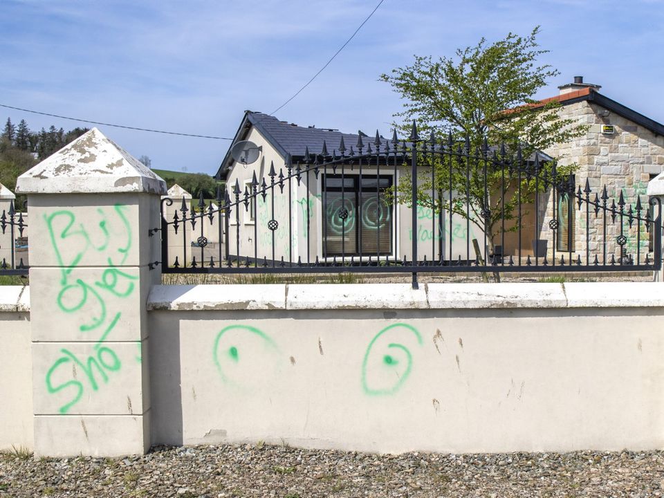 The Donegal with graffiti. Photo: NW Newspix