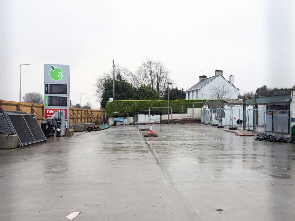 The remains of the devastated Applegreen Service Station which was destroyed in the gas explosion 11 weeks ago