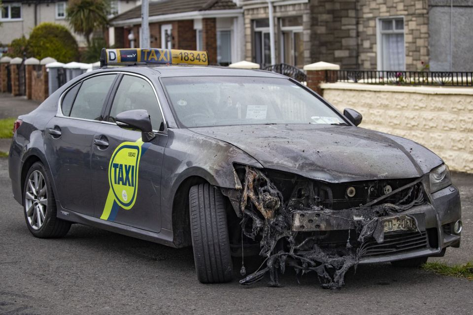 Sonya Whelan’s taxi after the attack