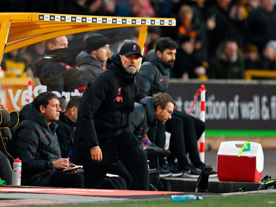 Liverpool boss Jurgen Klopp at Wolves