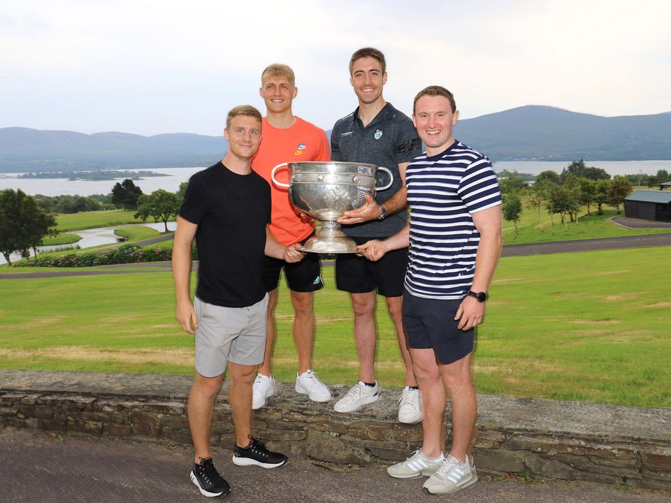 Templenoe's four Kerry Senior players; L-R; Gavin Crowley, Killian Spillane, Adrian Spillane and Tadhg Morley. Photo: Mary D O'Neill