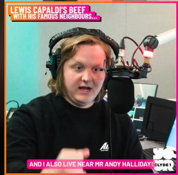 Lewis Capaldi reveals beef with famous neighbour Neil Lennon on Clyde 1
