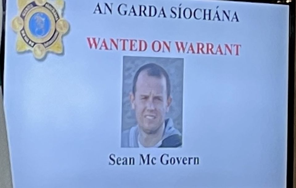 Arrest warrant for Sean McGovern