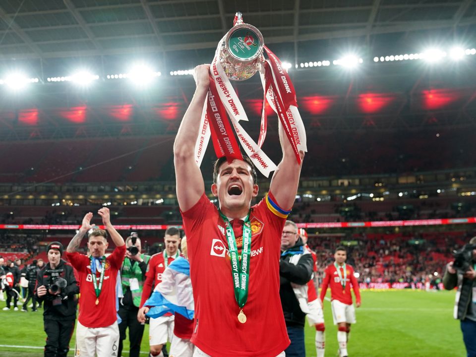 Harry Maguire will keep fighting for a starting spot at Manchester United (Owen Humphreys/PA)