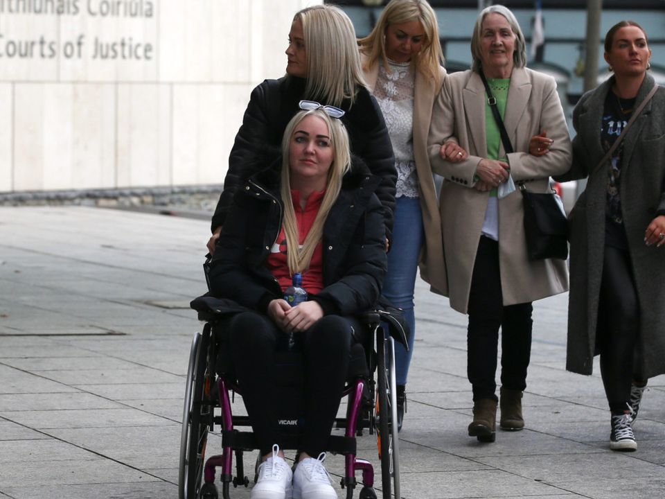 Victim Sinead Connolly pictured leaving the Central Criminal Court in Dublin