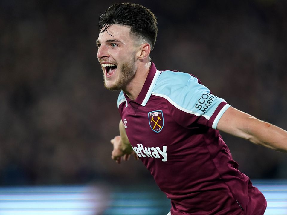 Declan Rice will not be sold for less than £150million, according to David Moyes (Mike Egerton/PA)