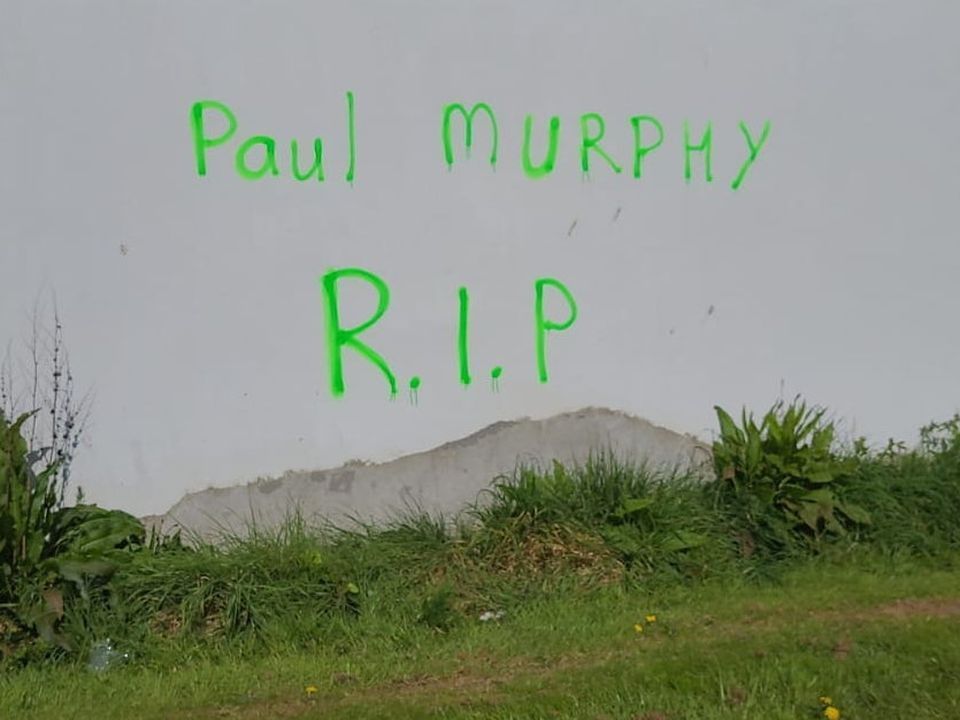 Graffiti targeting Paul Murphy