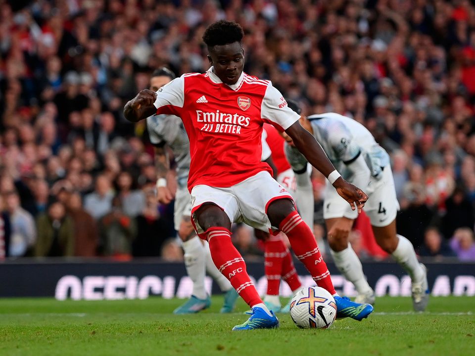 Saka scored Arsenal's winner from the penalty spot