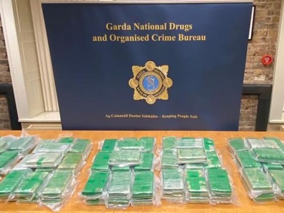 The 120kg haul was seized by gardaí at two locations in the Lough Owel area of Co Westmeath. Photo: Gardaí