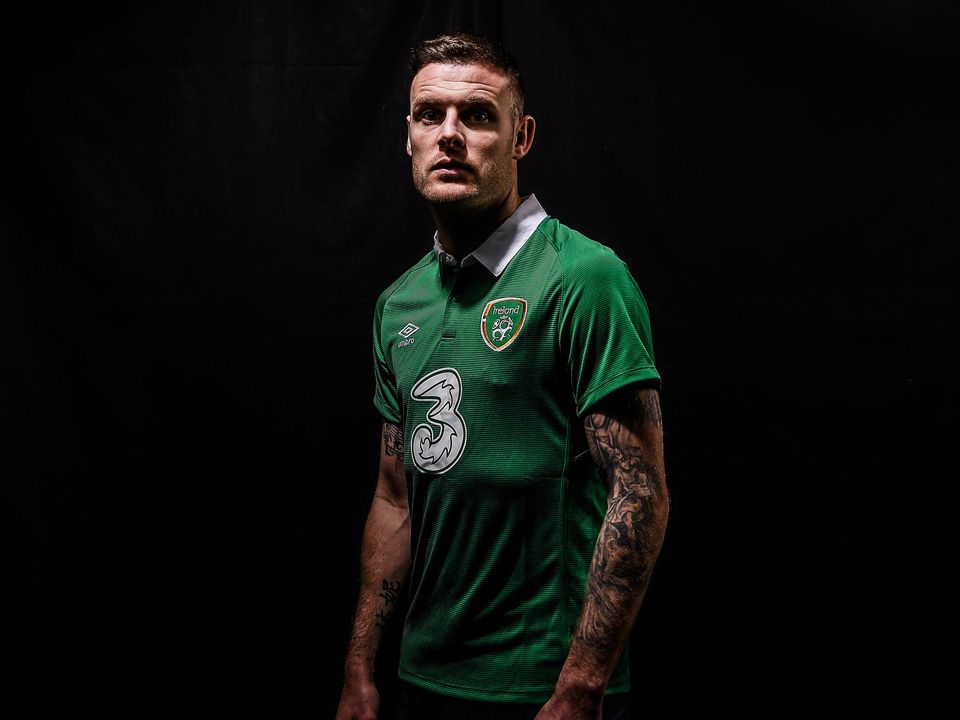 24 March 2015; Anthony Stokes during a Republic of Ireland Portrait Session at Portmarnock Hotel & Golf Links in Portmarnock, Dublin. Photo by David Maher/Sportsfile