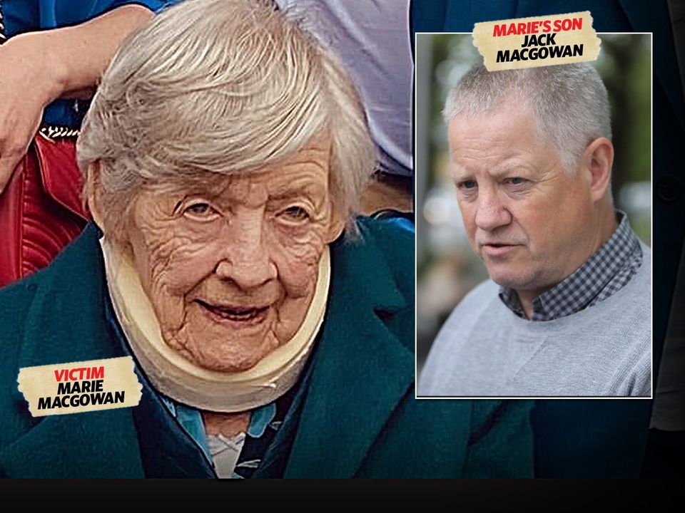 Victim Marie MacGowan (photo: RTE) and her son Jack MacGowan (photo: Collins)
