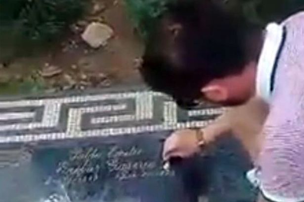 Steven Semmens was filmed snorting cocaine off the grave of Pablo Escobar