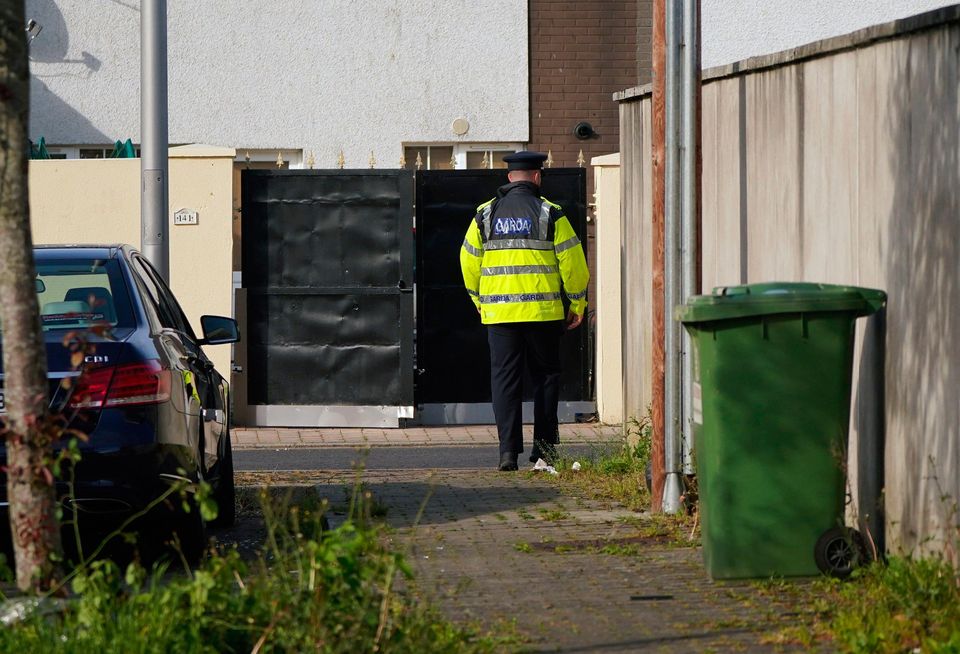 Gardai at the scene