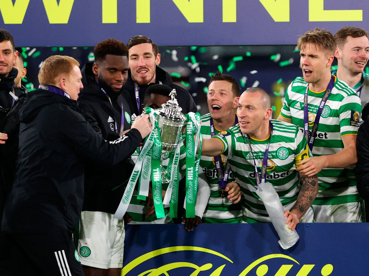 Celtic complete historic quadruple treble with Scottish Cup penalty  shootout win over Hearts