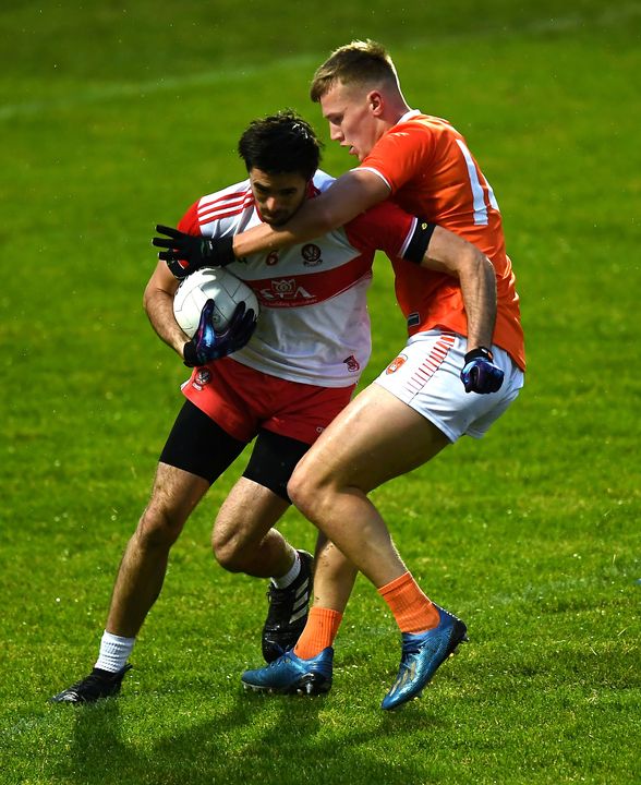 Chrissy McKaigue of Derry and Rian O'Neill  had fine seasons and enter Spillane's chart. Photo: David Fitzgerald/Sportsfile