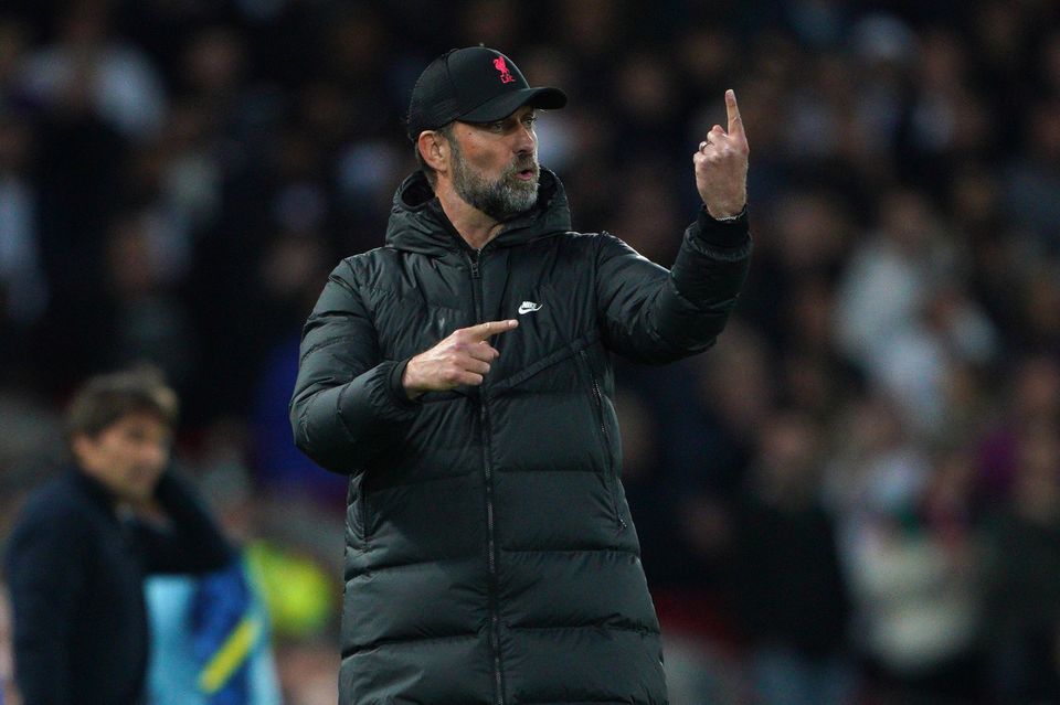 Liverpool manager Jurgen Klopp saw his side held at home by Tottenham at the weekend (Peter Byrne/PA)